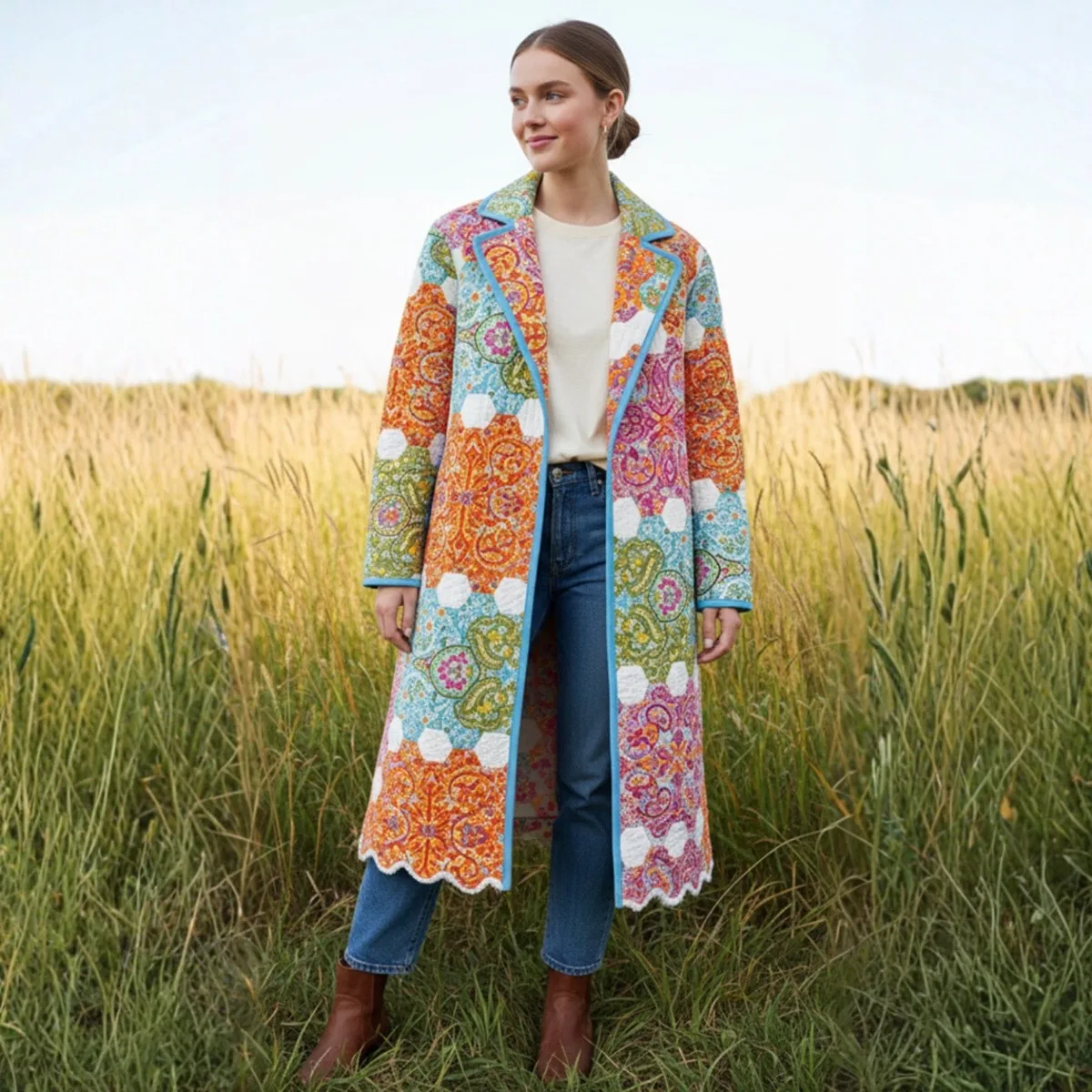 Sunset Patchwork Coat view 2